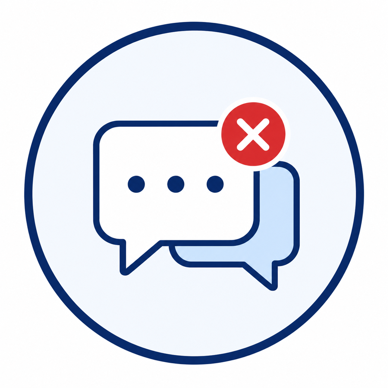 Poor communication icon
