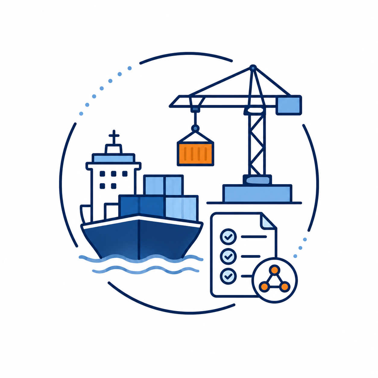 Logistics coordination icon